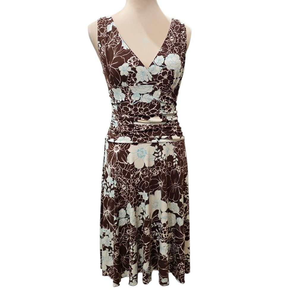 Candie's Brown Floral Wrap Wrinkle-free Dress Juniors Size XL